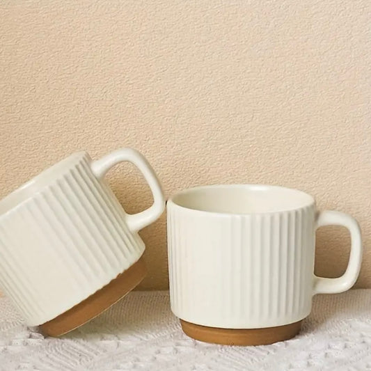 Striped Ceramic Tea Cup