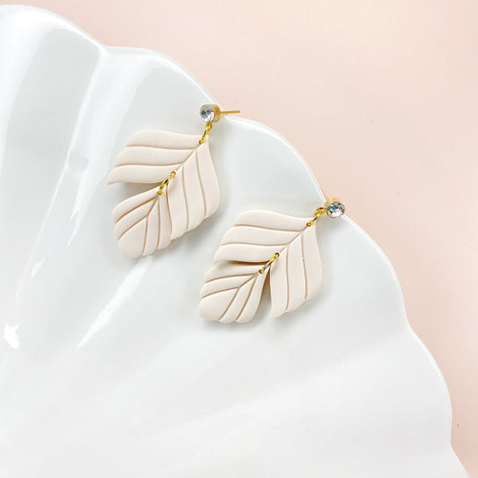 Handmade Krizia Earrings in Ivory