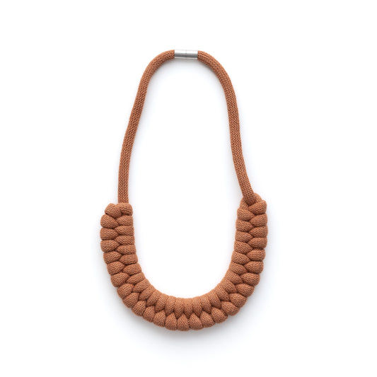 Recycled Cotton Necklace in Terracotta