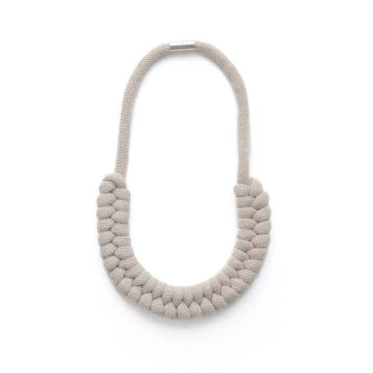 Recycled Cotton Necklace in Sand