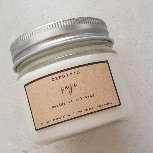 Hand Poured Soy Wax Candle Sage